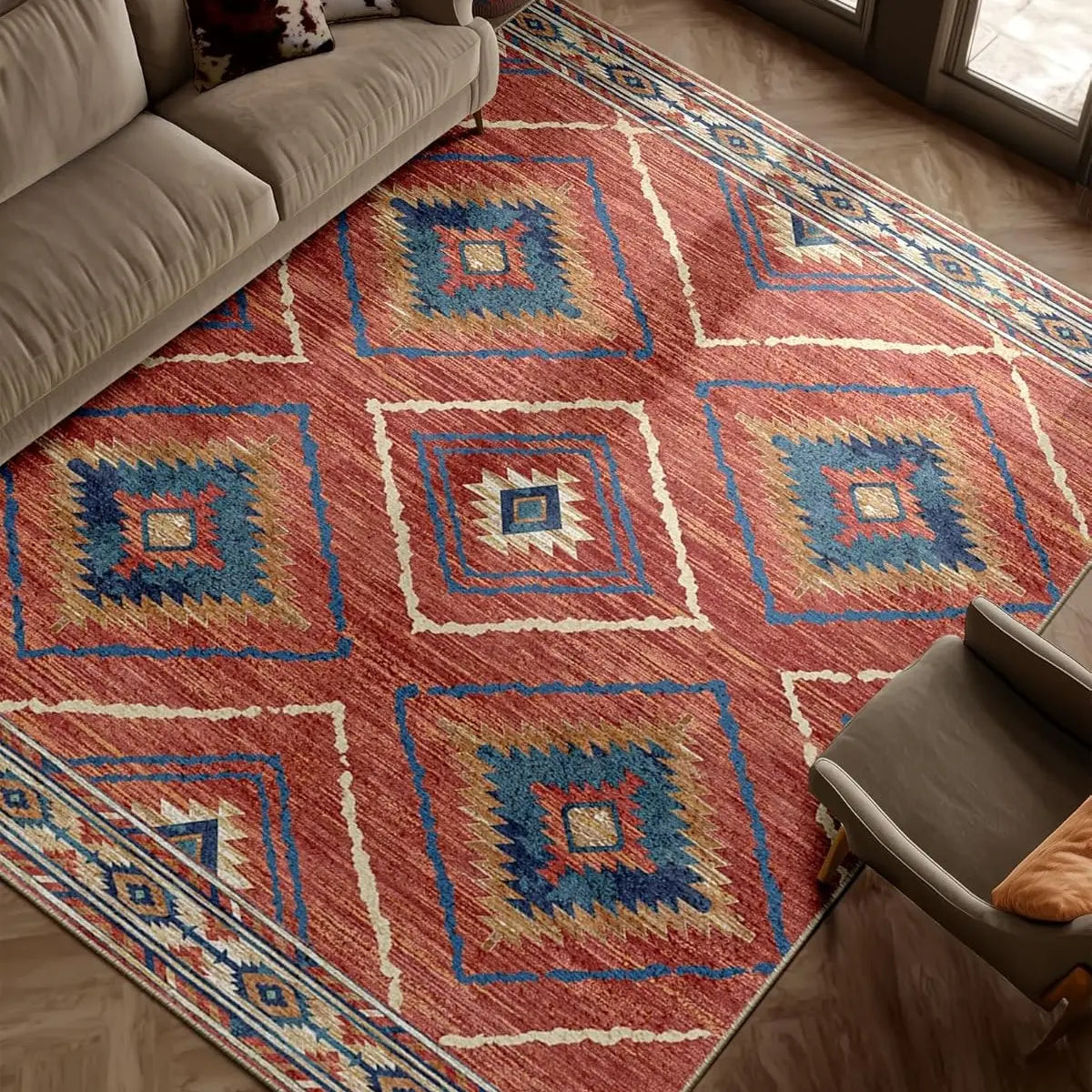 Western-style washable rug