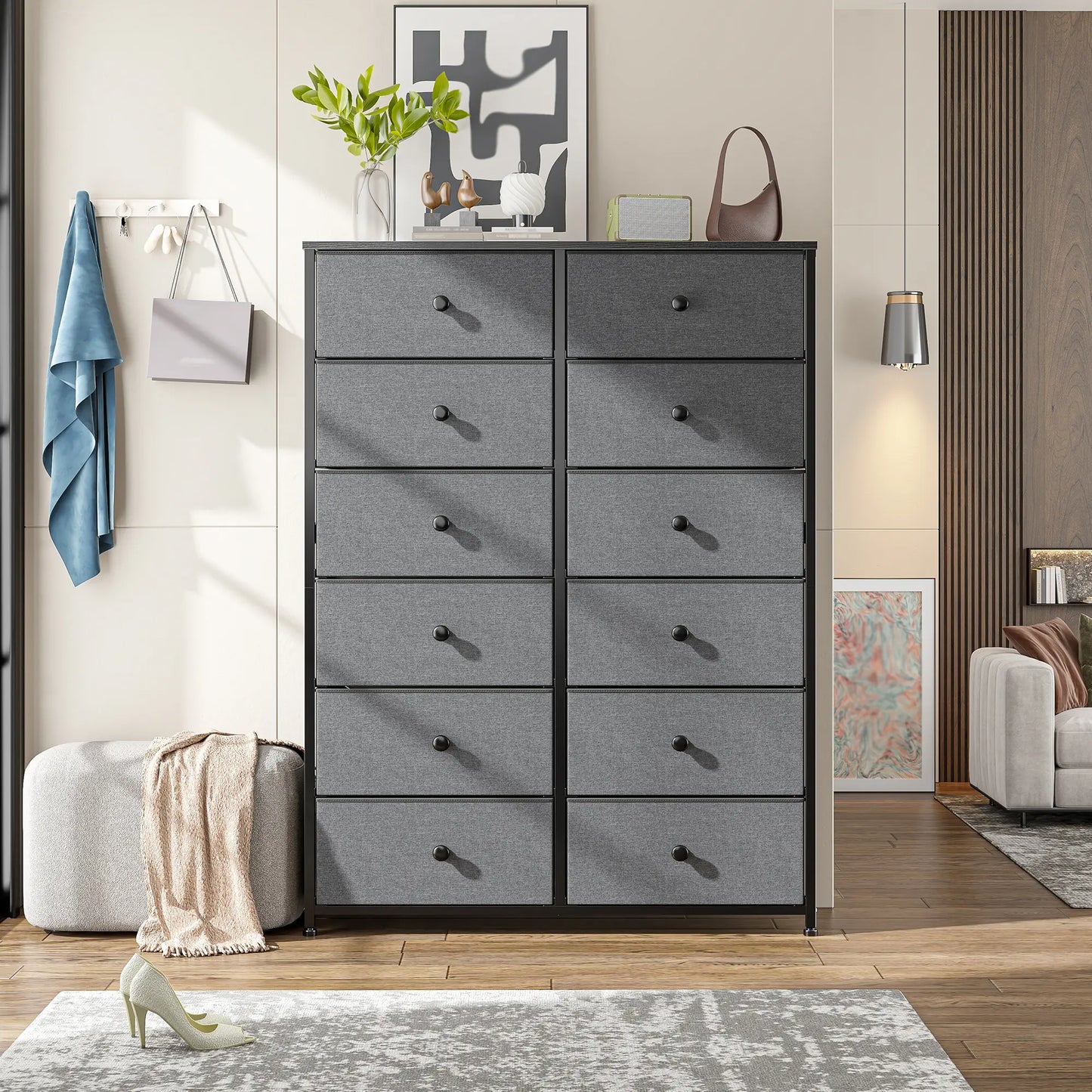 16Deep Drawers Tall Dresser SpaceSaving Vertical Furniture