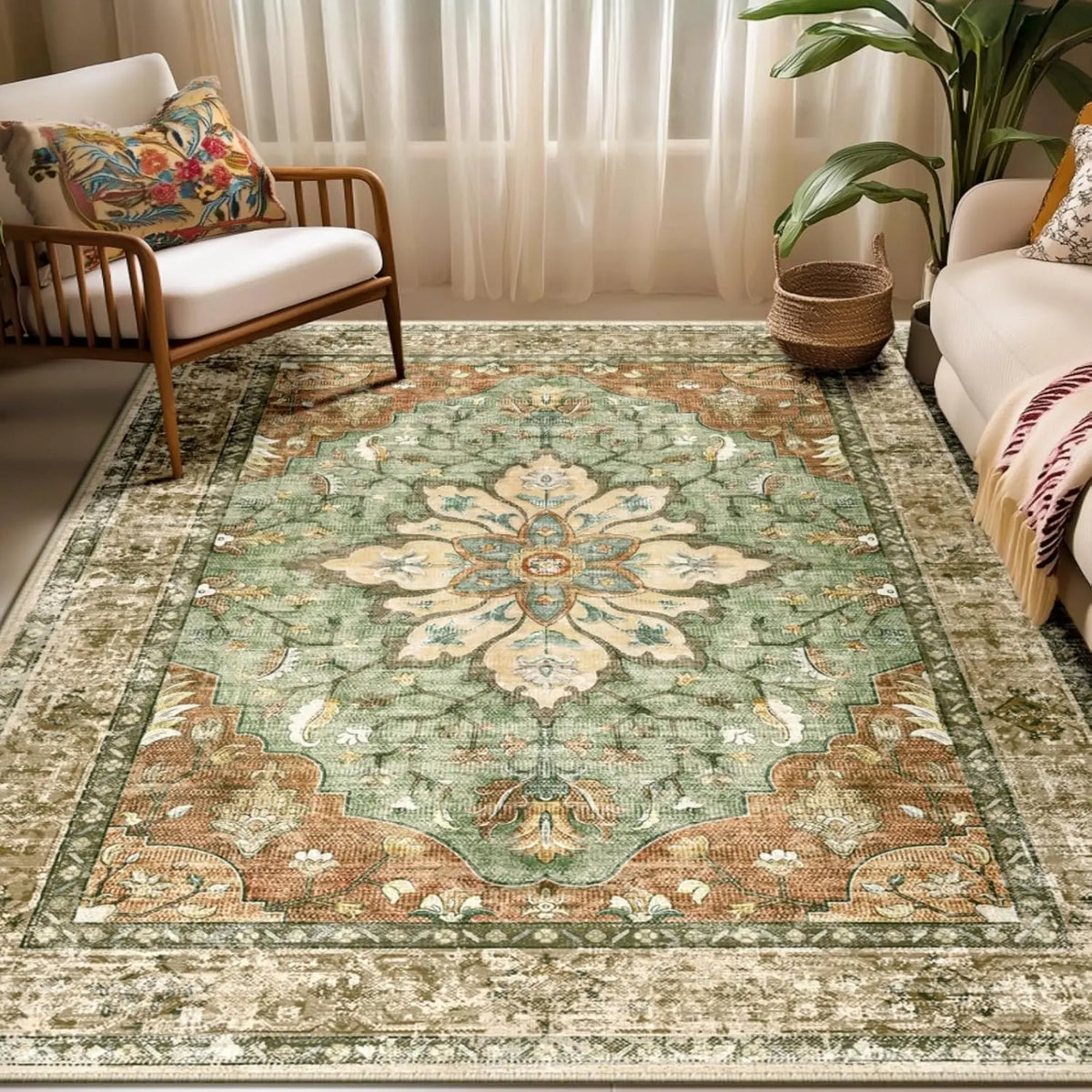 Western-style washable rug