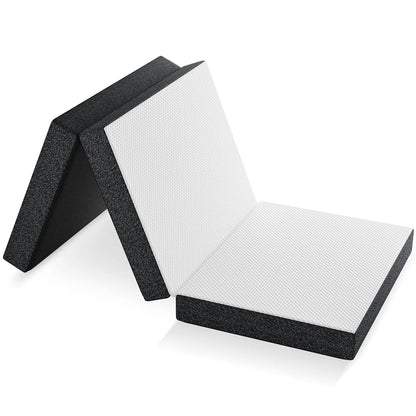 Triple-fold memory foam mattress