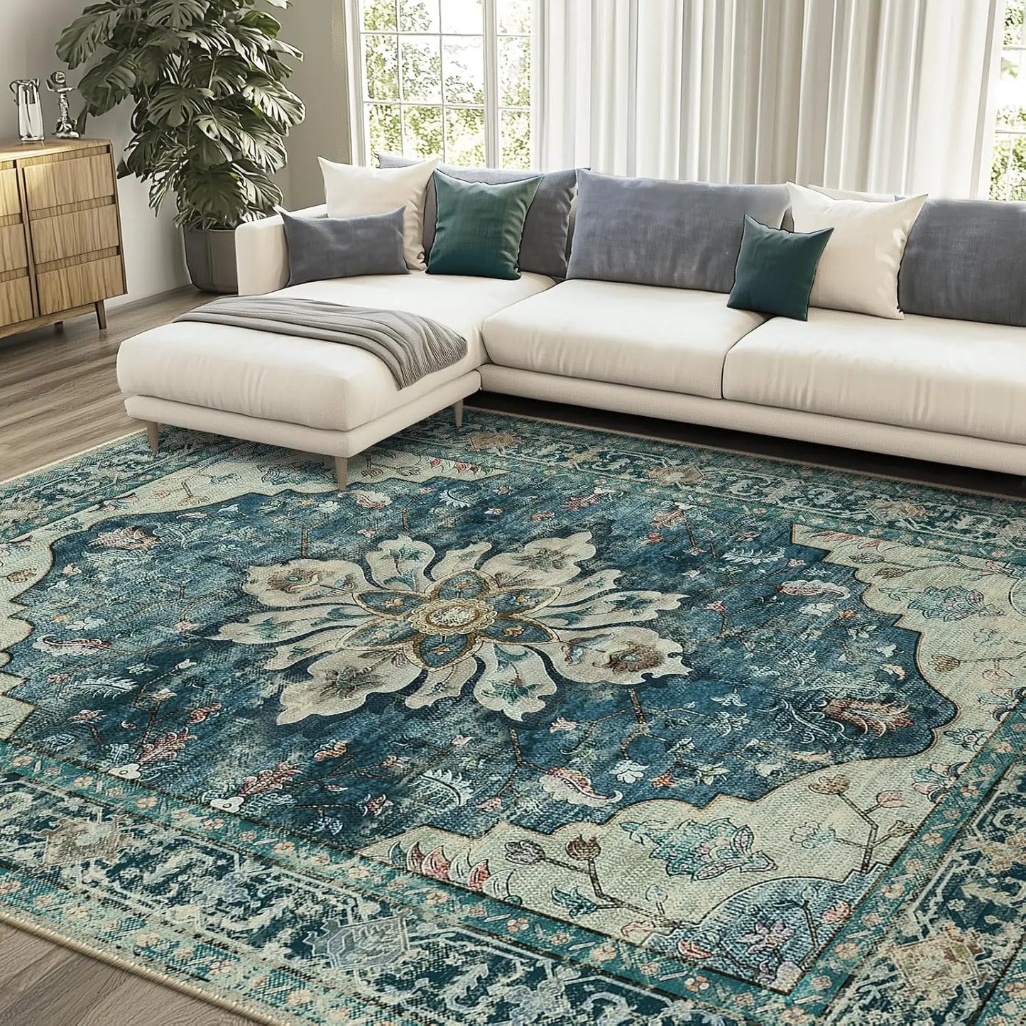 Western-style washable rug