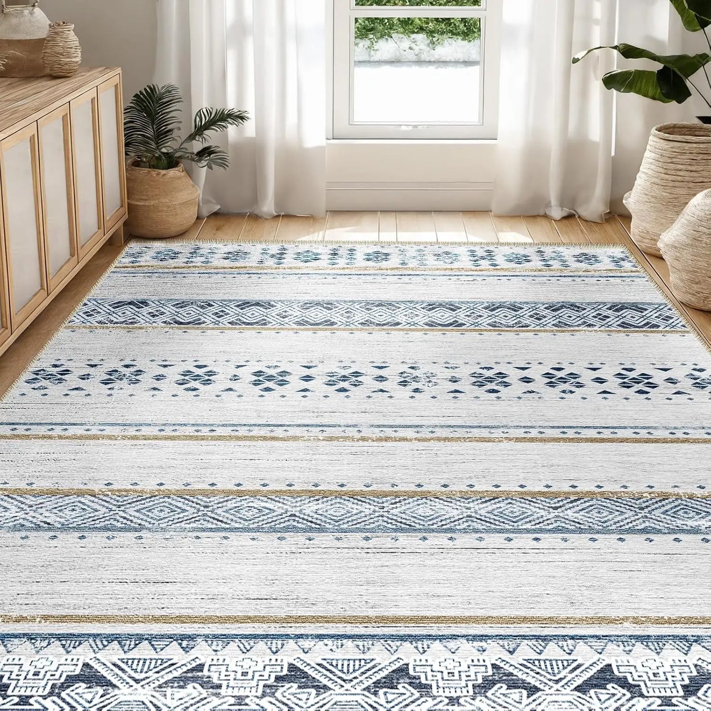 Western-style washable rug
