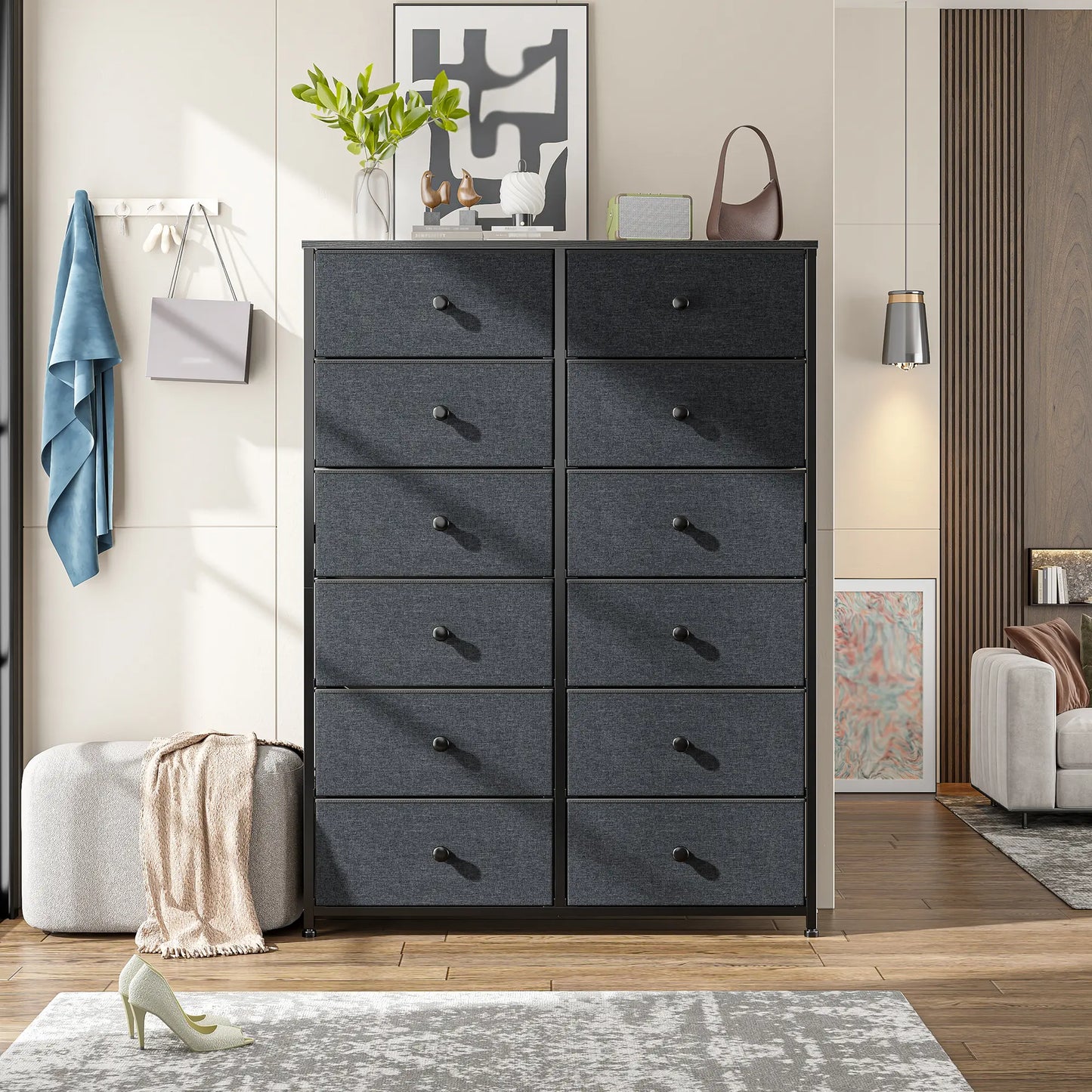 16Deep Drawers Tall Dresser SpaceSaving Vertical Furniture
