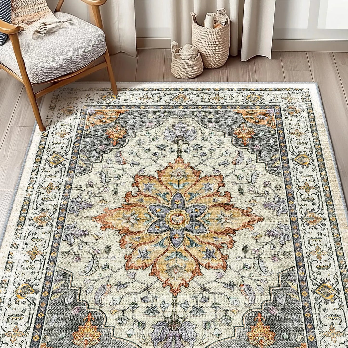 Western-style washable rug