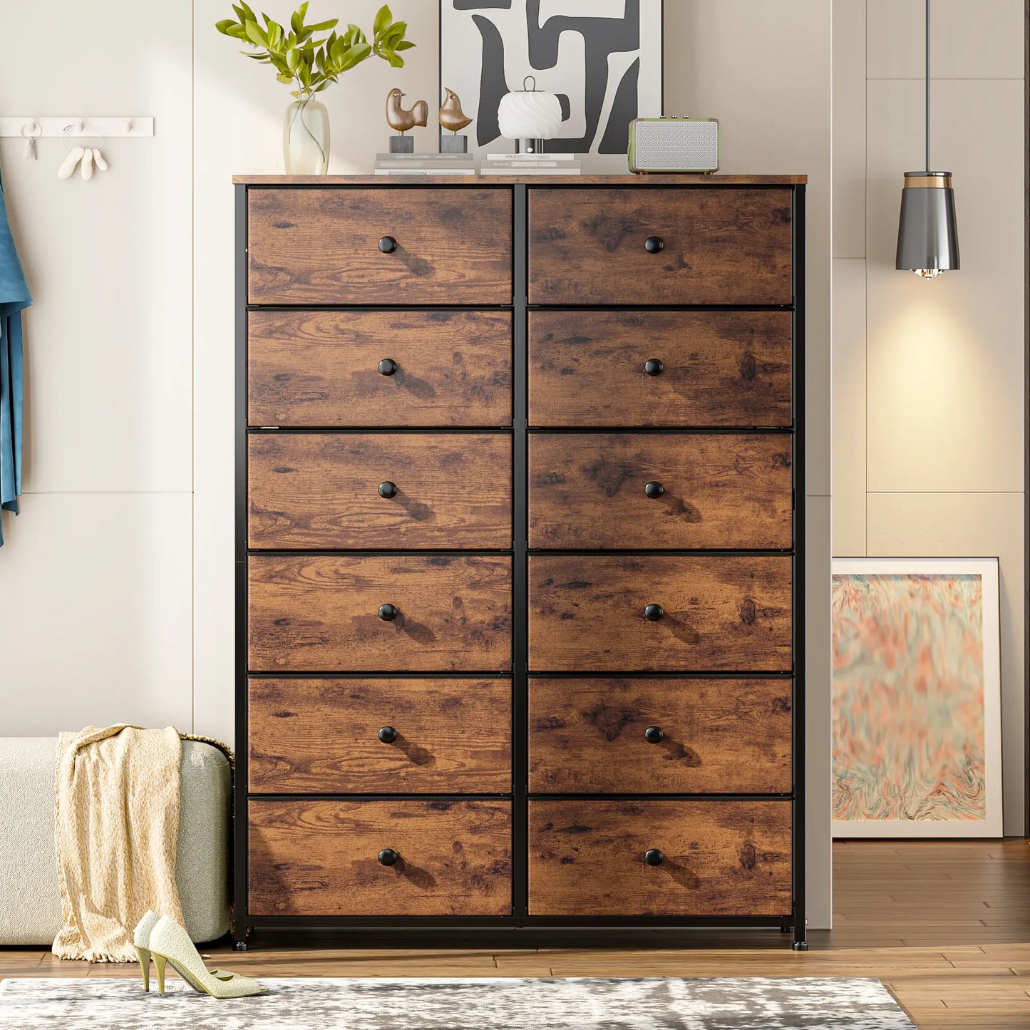 16Deep Drawers Tall Dresser SpaceSaving Vertical Furniture