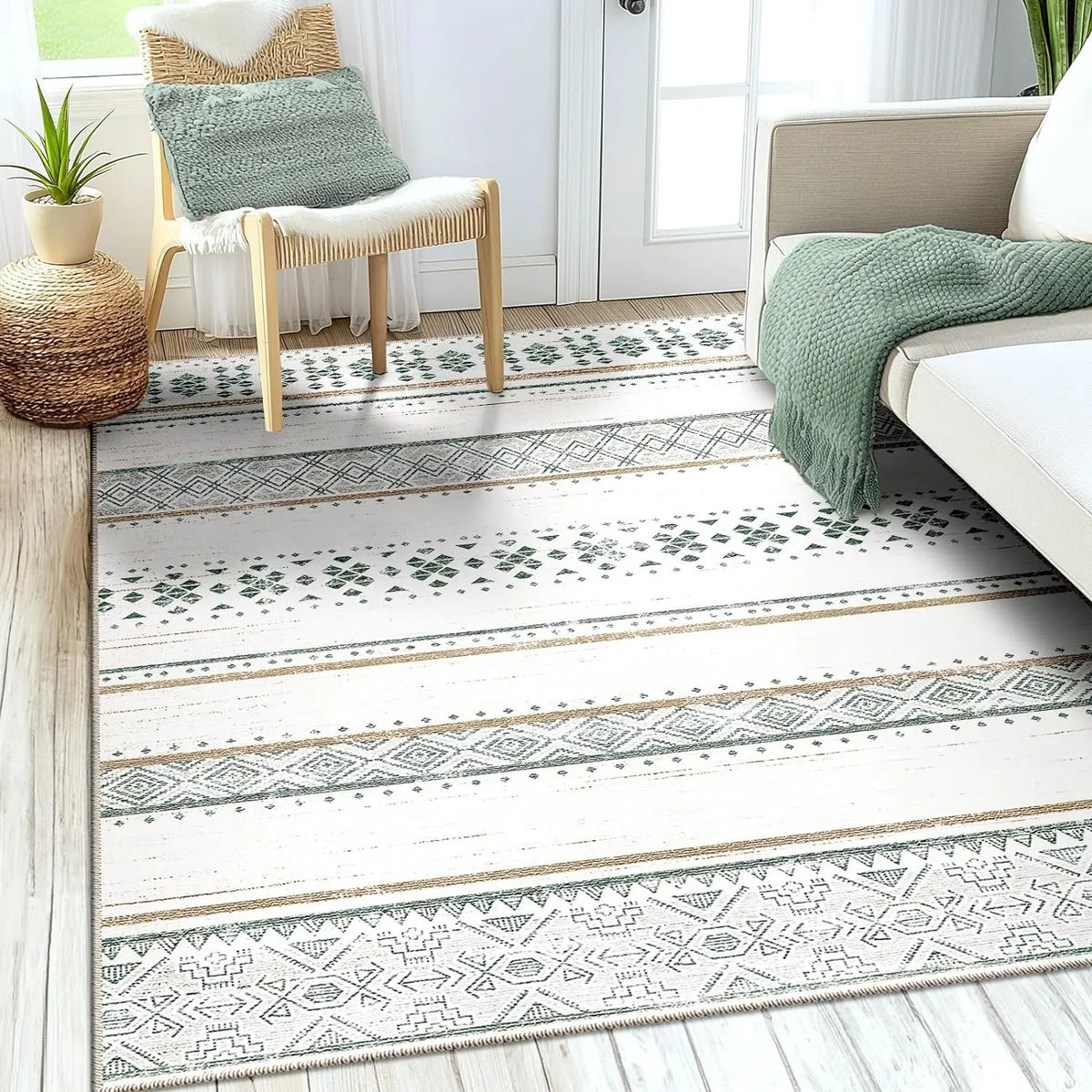 Western-style washable rug