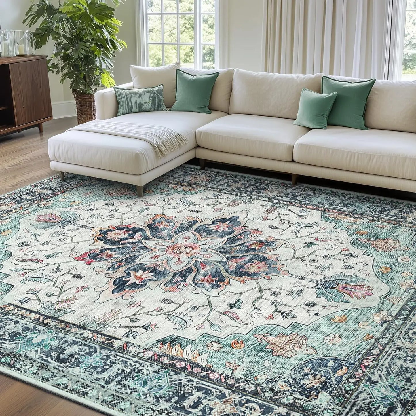 Western-style washable rug