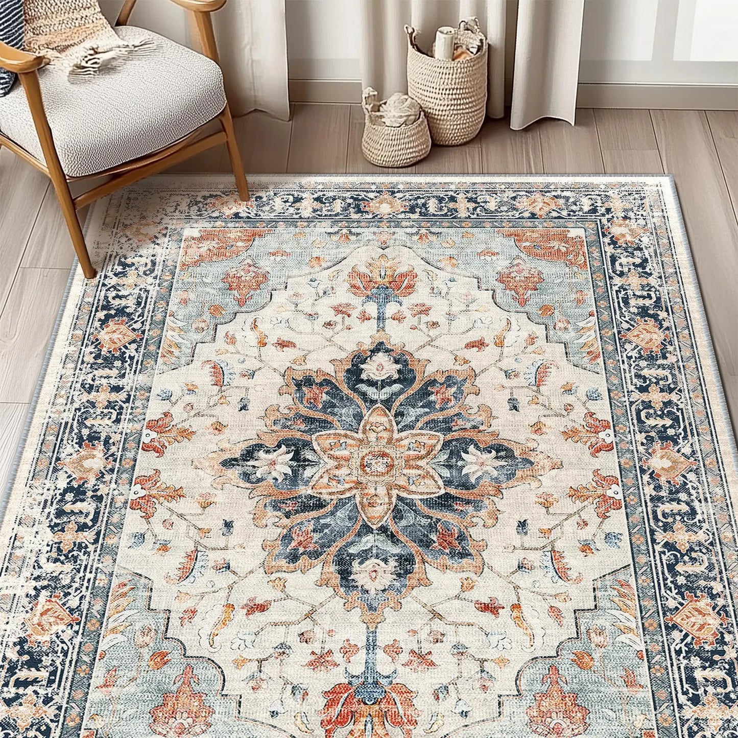 Western-style washable rug