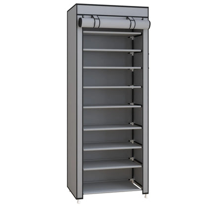 10 Tier Shoe Rack 9 Grids withDustproof Cover, Adjustable Standing Shelf,High Storage Rack