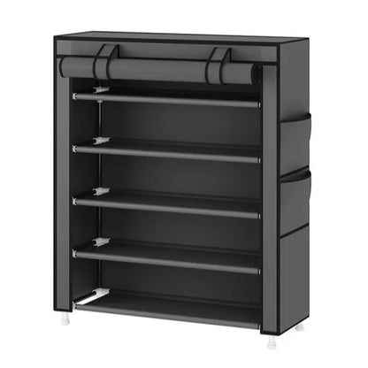 10 Tier Shoe Rack 9 Grids withDustproof Cover, Adjustable Standing Shelf,High Storage Rack